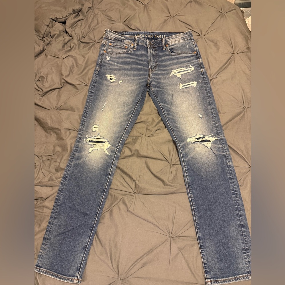 Men’s American Eagle Outfitters Airflex Jeans, athletic skinny fit, size: 34x34
